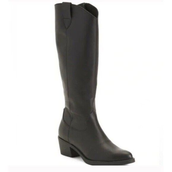 Enzo Tesoti  Sz 6.5 / 37 / 4 Equestrian Boots Black Leather Made SPAIN Zip NEW - Picture 6 of 6